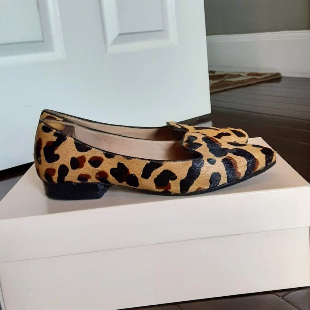 Massimo Dutti,Leopard Calf Hair Loafers